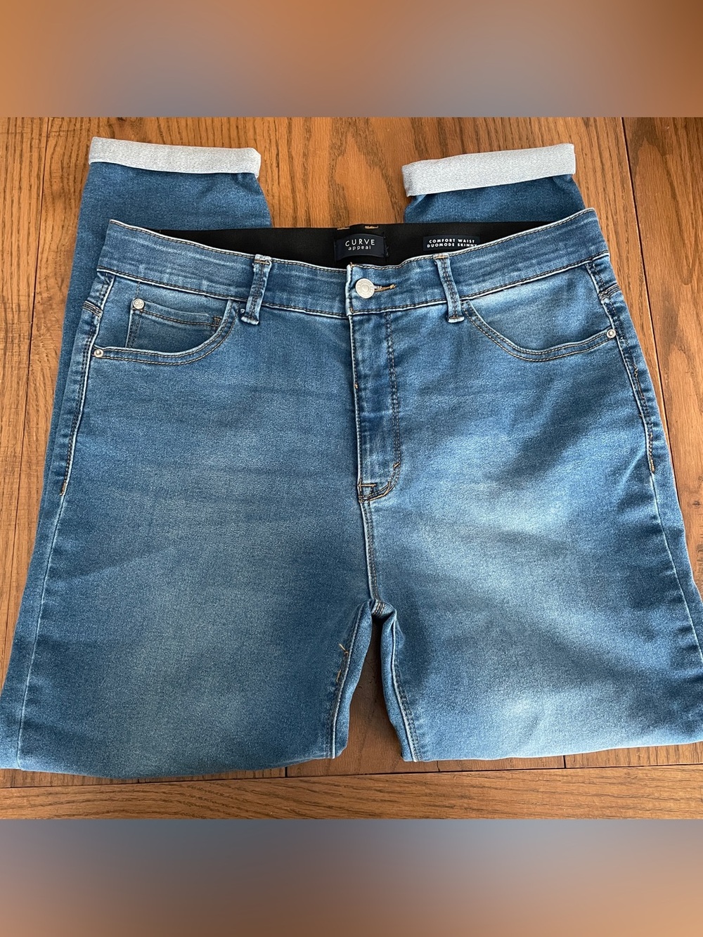 Curve Appeal Comfort Waist blue denim jeans size 12/31